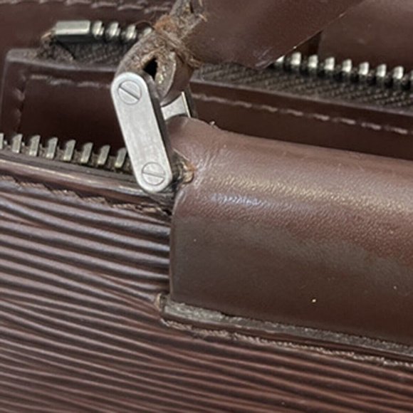 LOUIS VUITTON LV Logo Figari MM Hand Bag Epi Leather Mocha France M5200D 30DA062 - Picture 12 of 16